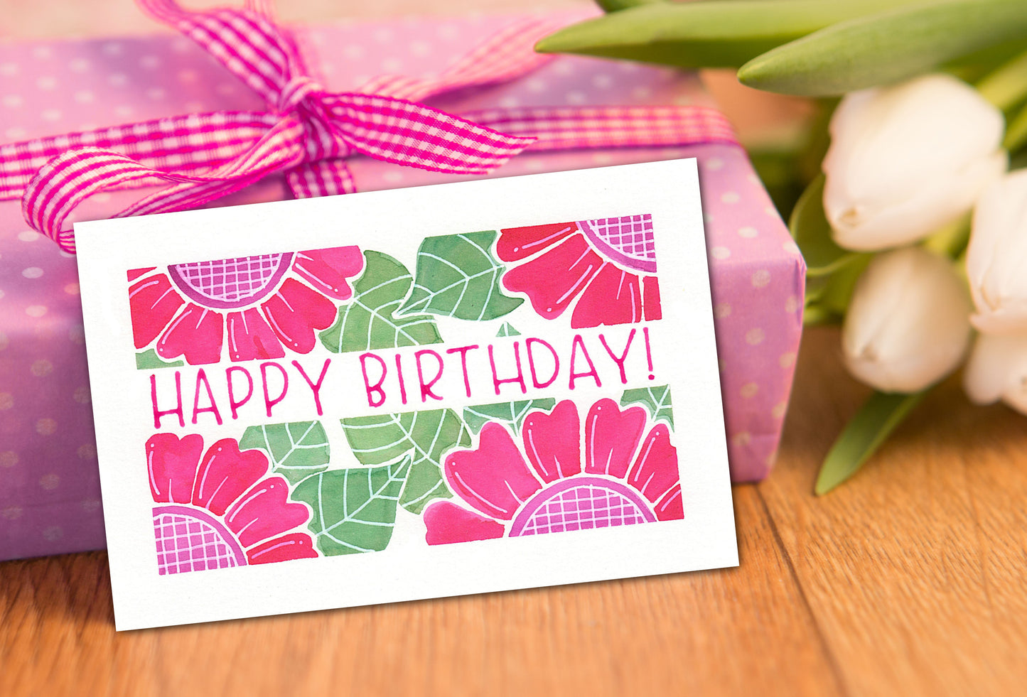 Watercolour Birthday Cards - 5 Styles