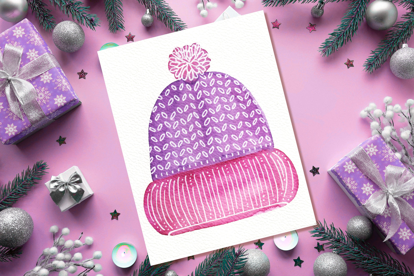 Watercolour Christmas Cards - 3 Styles