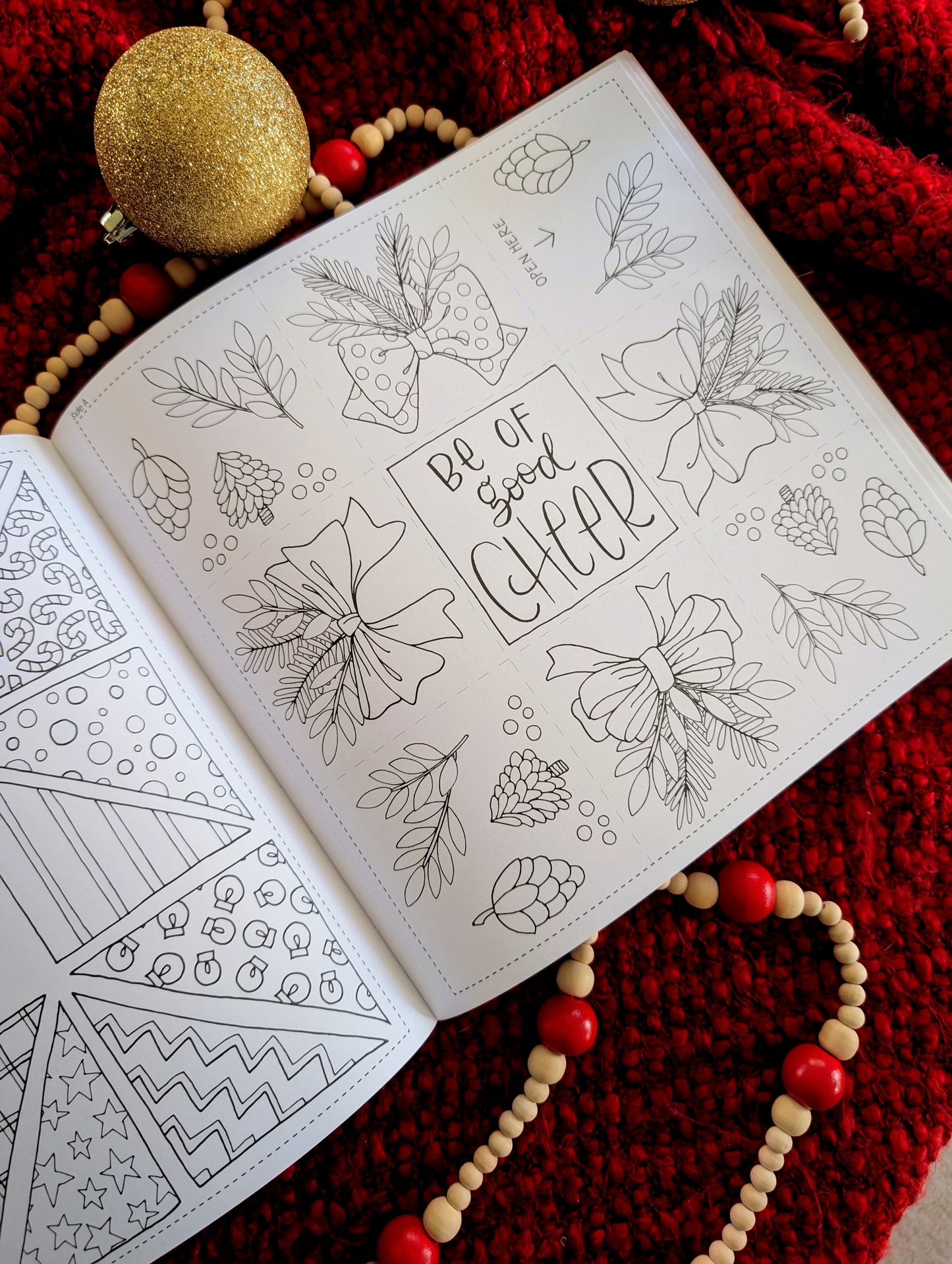 Christmas Cheer - A Christmas Coloring Book with Paper Crafts and Simple Handmade Gifts