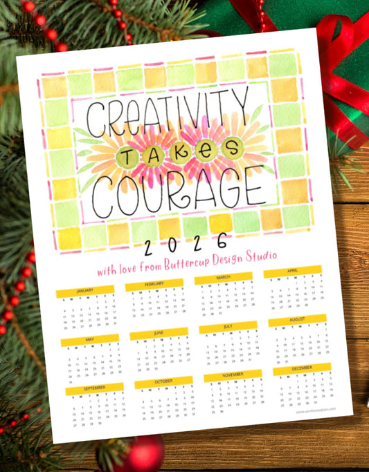 2026 One-page Calendar - Printable