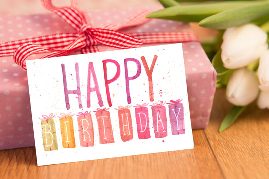 Watercolour Birthday Cards - 5 Styles