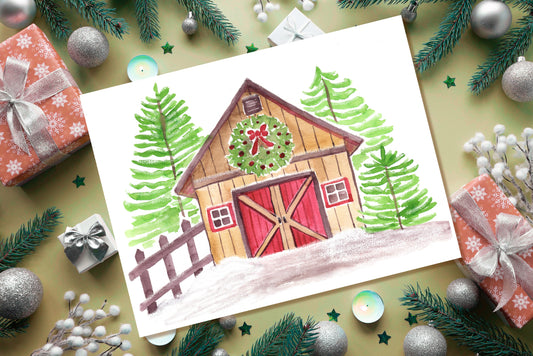 Watercolour Christmas Cards - 3 Styles