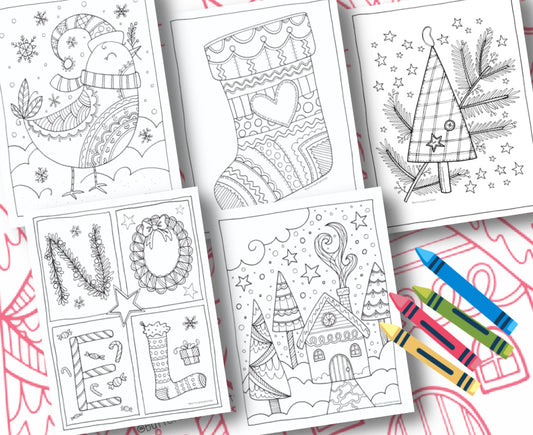 Christmas Colouring Page Pack
